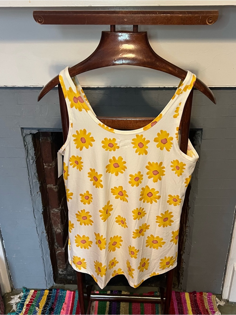 Tank Top with Yellow Floral Print - Picture 3 of 5